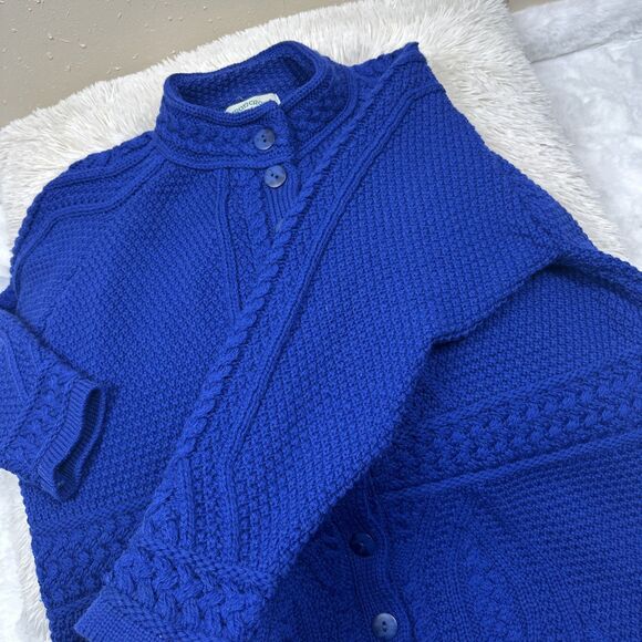 Aran Crafts Women's Irish Cable Knitted  Button-front 100% Merino Wool Size X XL - Picture 5 of 11